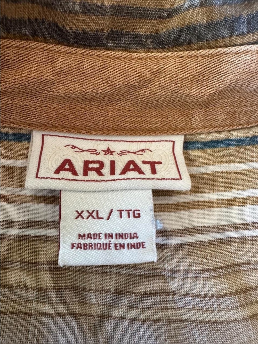 Ariat Tencel Serape Western Shirt XXL Southwestern Ranch Cowgirl Button Up - Picture 4 of 7